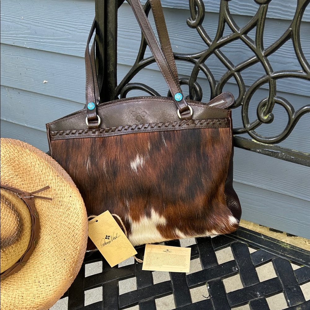 Patricia Nash leather hair on hide!